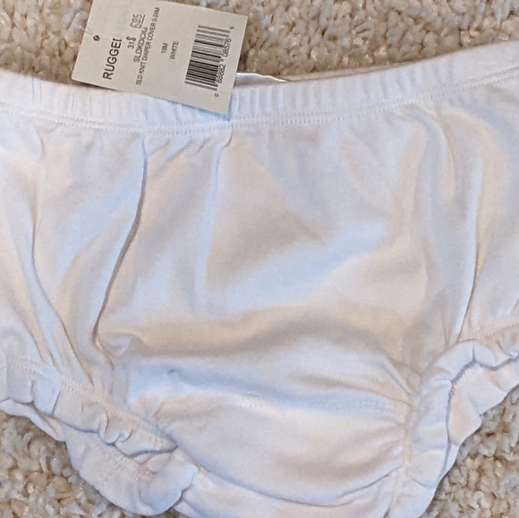 BABY Rugged Bear Dress And Diaper Cover Cotton White - Picture 6 of 6